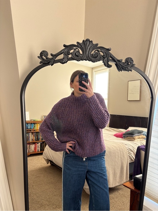 a new day Sweaters - A New Day Mockneck Knit Cozycore Feminine Purple Sweater Women’s Medium Teacher